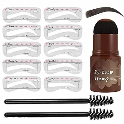 Eyebrow Powder & Hair Root Touch-Up Stamp Kit (Light Brown)