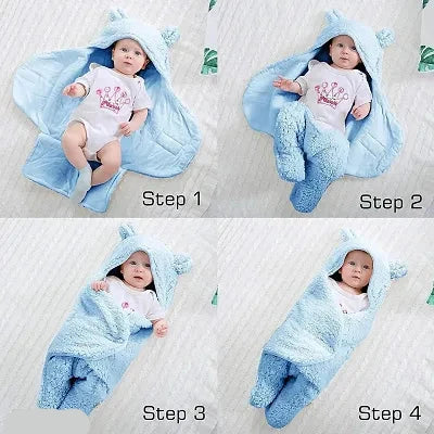 My NewBorn Baby 3-in-1 Baby Blanket Wrapper Cum Sleeping Bag - Pack of 1