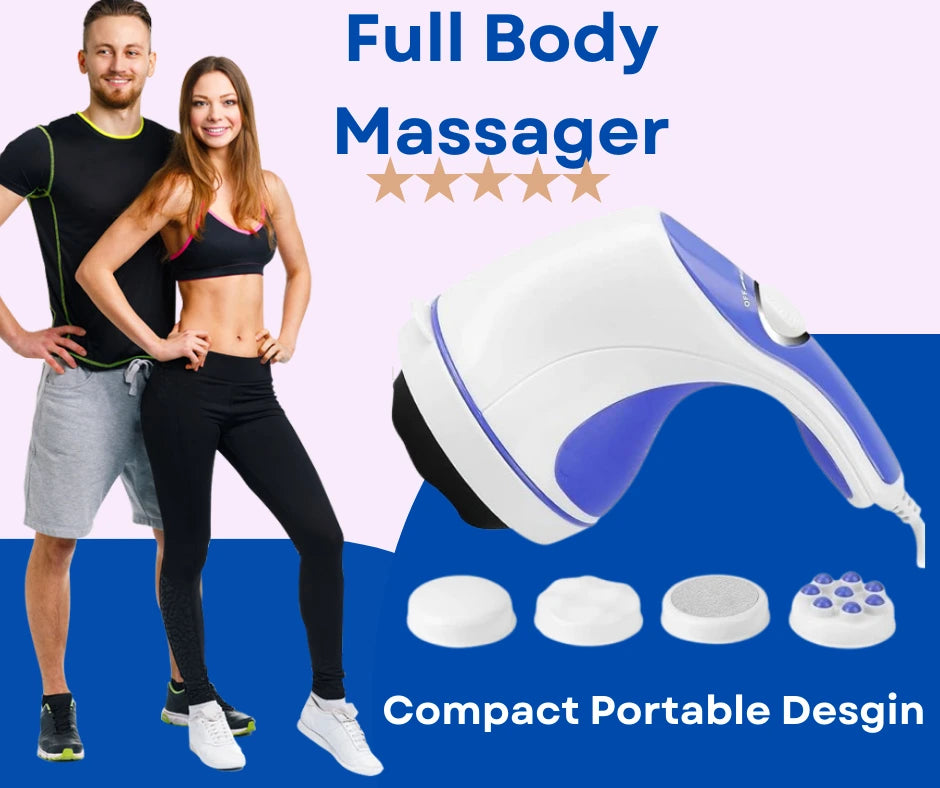 Handheld Deep tissue , full body Massager Machine with 3 Customizable Massage Heads