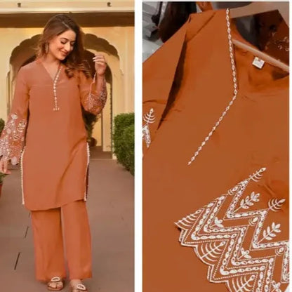 Stylish Embroidered Kurta Pant Set for Women