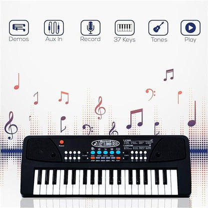 Piano Keyboard Toy with Microphone | USB Power Cable and Sound Recording Function