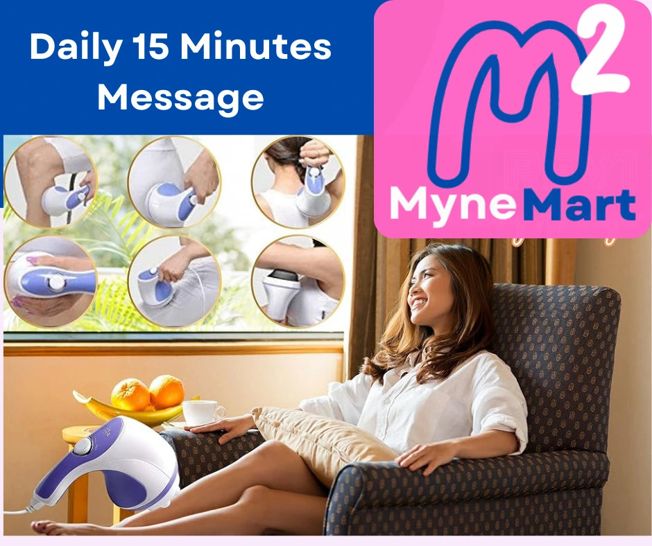 Handheld Deep tissue , full body Massager Machine with 3 Customizable Massage Heads