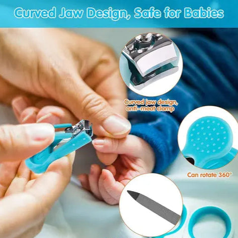 Little Care Baby Grooming & Healthcare Kit – 10-Piece Newborn Care Set (Blue)