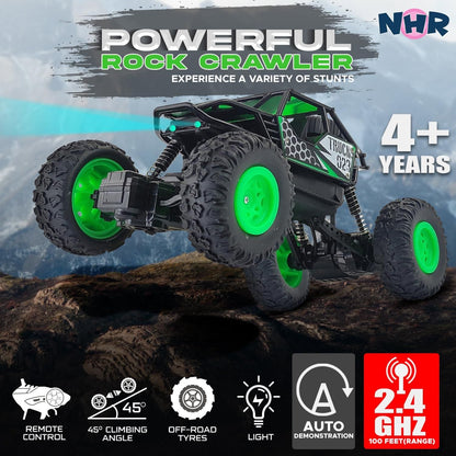 Rechargeable Rock Crawling 2WD 2.4 GHz Monster Truck, 4x4 Rally Car Remote Control Monster Truck