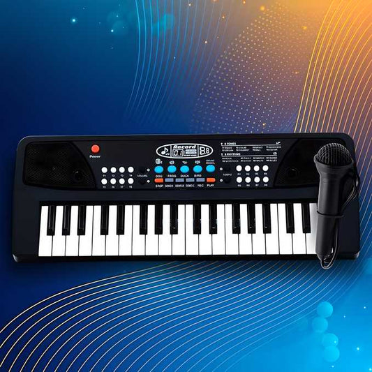 Piano Keyboard Toy with Microphone | USB Power Cable and Sound Recording Function