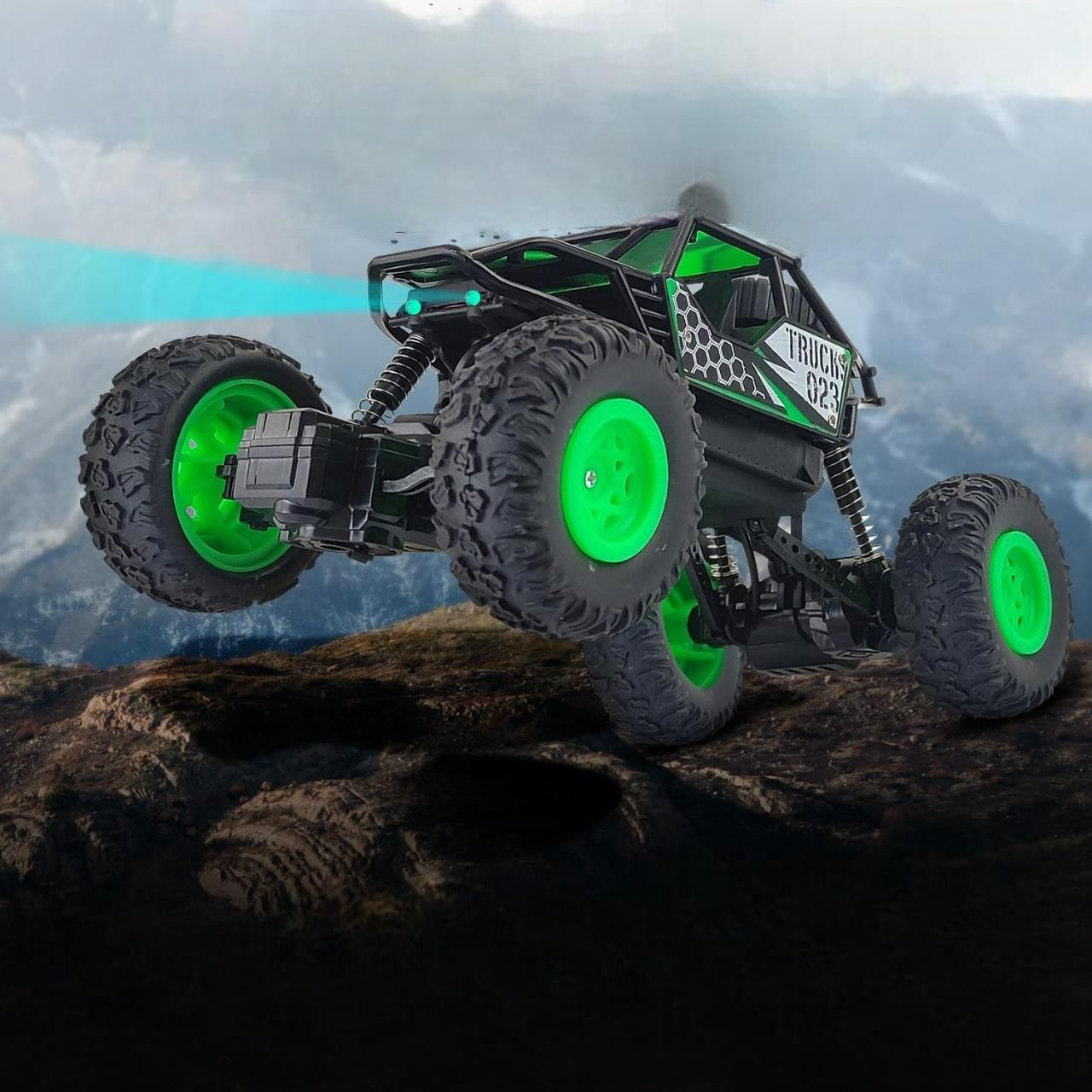 Rechargeable Rock Crawling 2WD 2.4 GHz Monster Truck, 4x4 Rally Car Remote Control Monster Truck