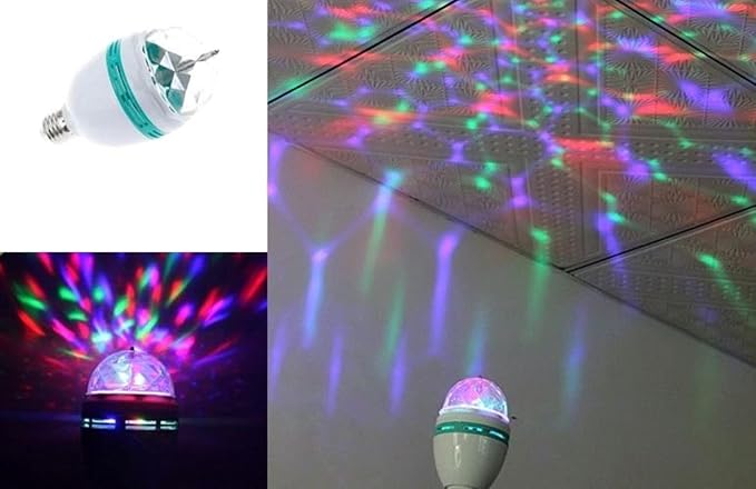 360 Degree LED Crystal Rotating Bulb - Magic Disco LED Light