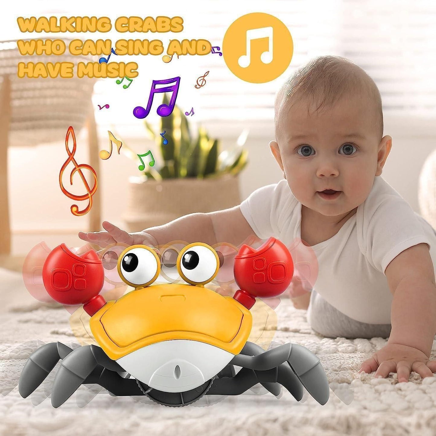 Musical Crawling Crab Toy with Rechargeable Battery ( Delivery in 5 Days)