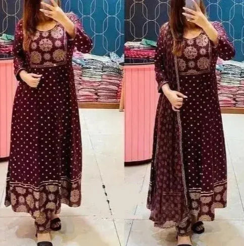 Anarkali Dupatta Set