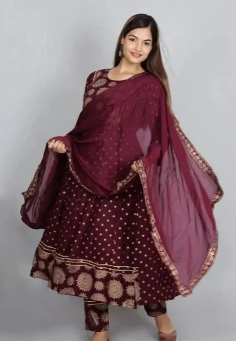 Anarkali Dupatta Set