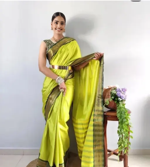 New Moor Border Paithani Saree