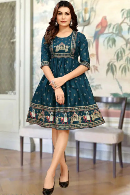 Elegant Rayon Anarkali Maternity Feeding Kurta