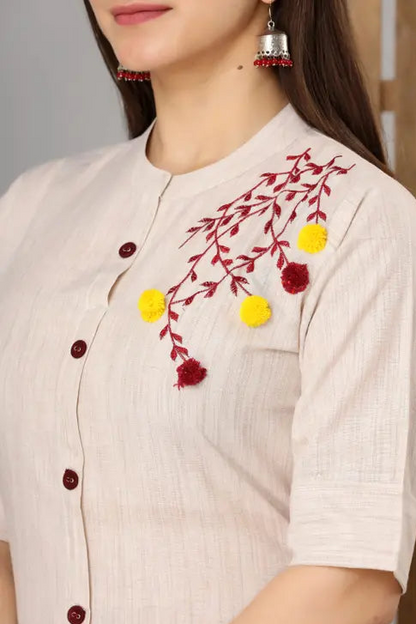 Women's Cotton Embroidered Kurti