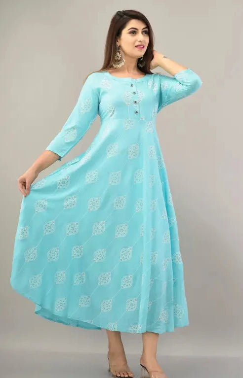 Elegant Printed Rayon Kurti for Women