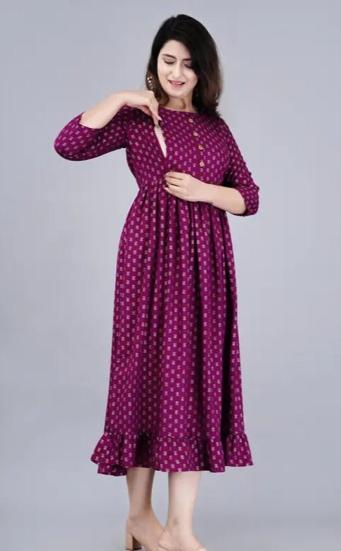 Stylish Printed Maternity Kurti for Women