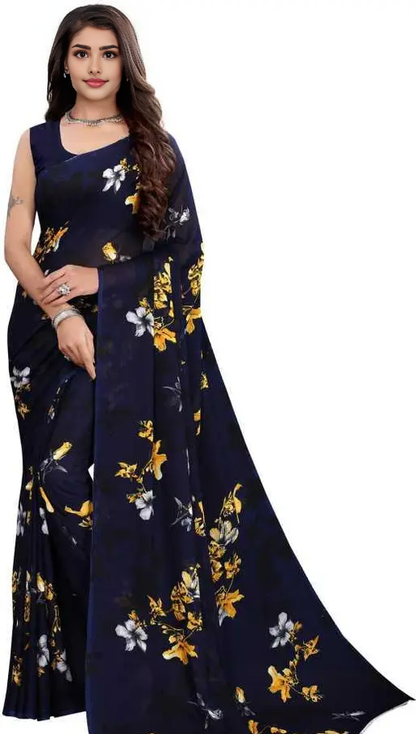 Georgette Printed Saree