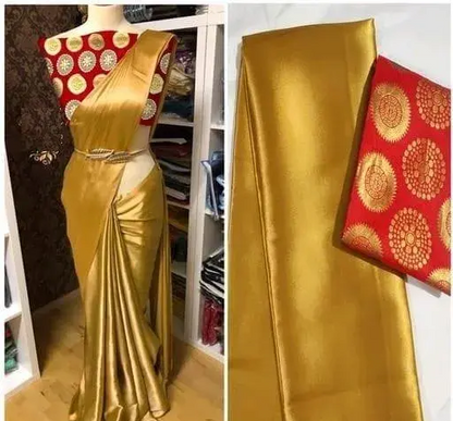 Elegant Satin Silk Saree