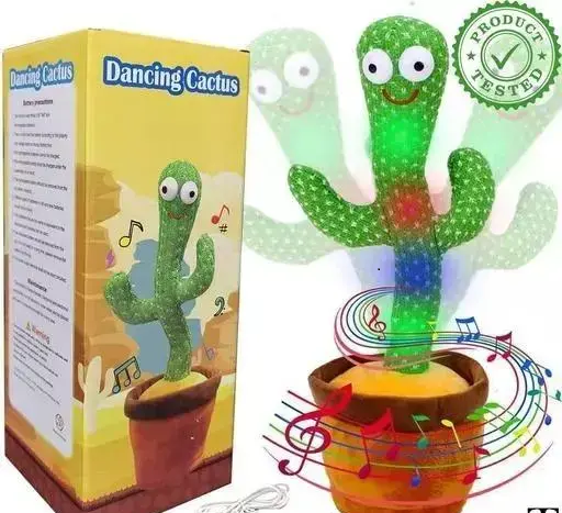 Trendy Dancing Cactus Toy - Plush Singing Cactus (Green)